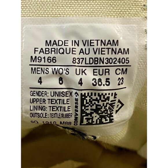 Converse All Star Low Black White Sneakers Mens 4 Womens 6 Chuck Taylor Shoes - Picture 7 of 16